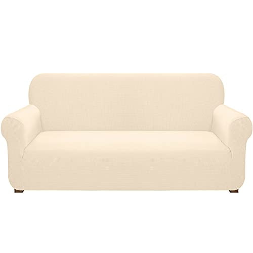 Pitpet Upgraded Waterproof Sofa Cover Stylish Stretch Couch Cover for 3 Cushion Couch Non-Slip Sofa Slipcover with Elastic Band Pet Proof Furniture Protector for Living Room Large, Grey Pitpet Upgraded Waterproof Sofa Cover Stylish Stretch Couch Cover for 3 Cushion Couch Non-Slip Sofa Slipcover with Elastic Band Pet Proof Furniture Protector for Living Room Large, Grey